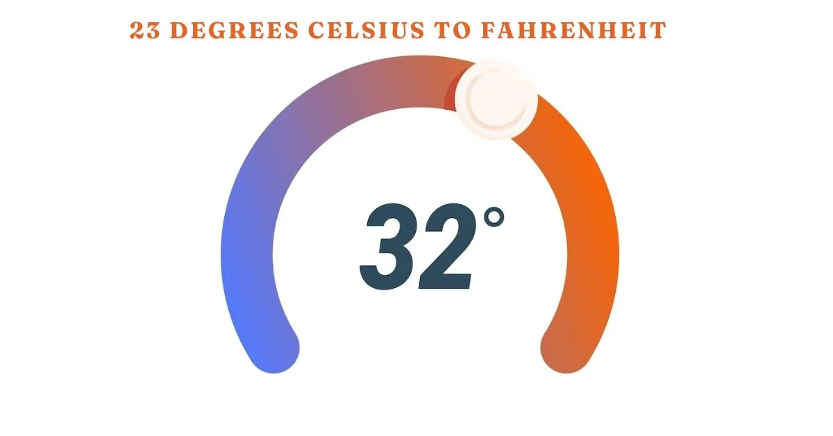 23 degrees celsius to Fahrenheit